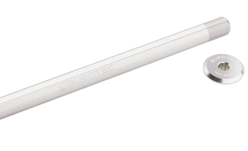 Burgtec Santa Cruz V10 182mm Rear Axle - Rhodium Silver