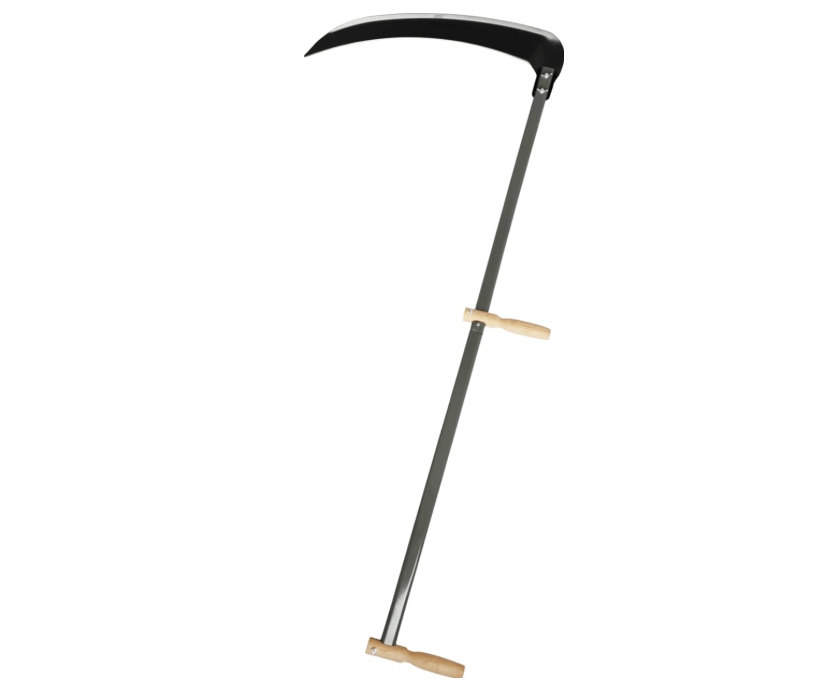 
YOUWEIAN Professional Scythe with Sharpening Stone - 57.1" Heavy-Duty Steel Blade & Wood Handle for Efficient Grass Cutting, Weed Trimming