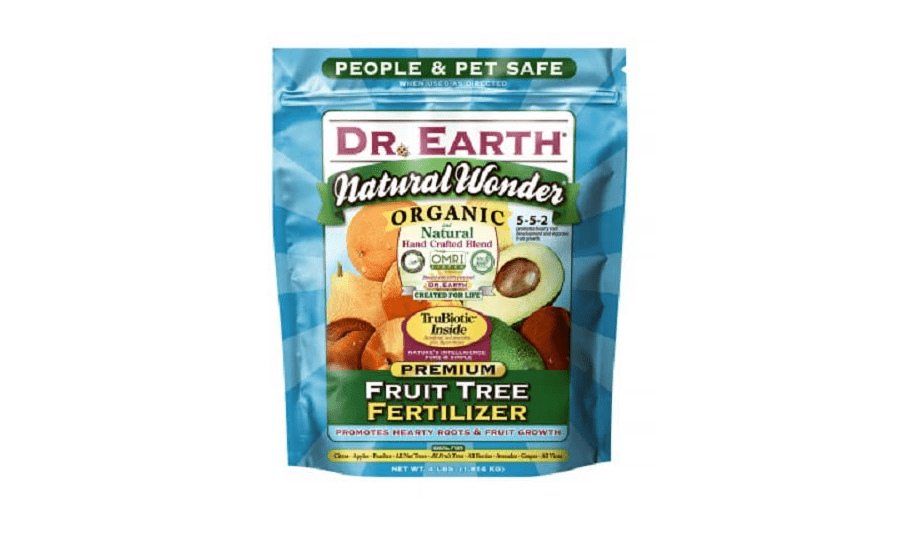 Dr. Earth 708P Organic 9 Fruit Tree Fertilizer in Poly Bag, 4-Pound (Fivе Расk)