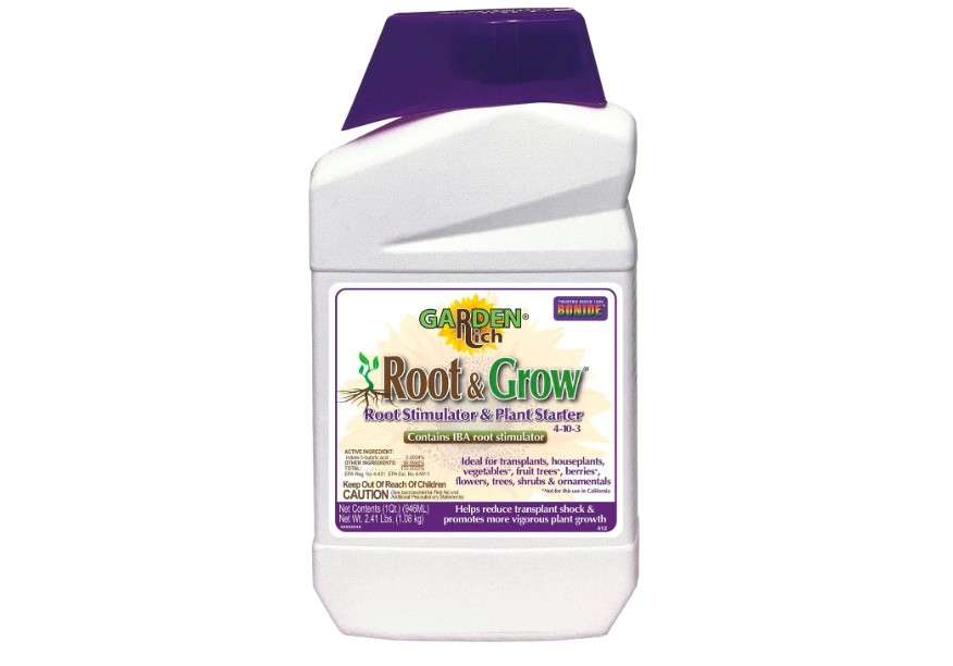 Bonide Garden Rich Root & Grow Root Stimulator & Plant Starter, 32 oz Concentrate 4-10-3 Fertilizer for Transplanting