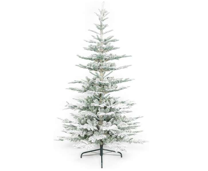 KING OF CHRISTMAS 8' King Noble Flock Artificial Christmas Tree Unlit
