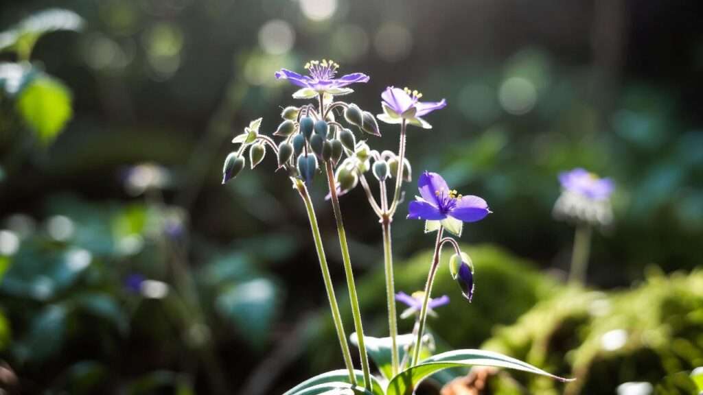 purple spiderwort plant