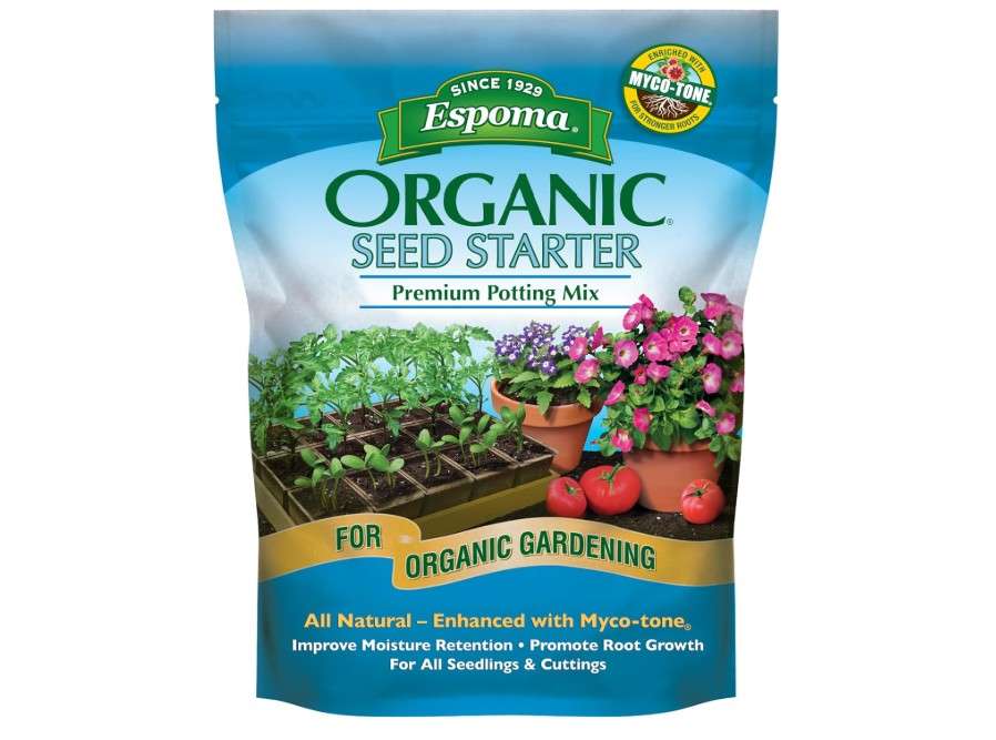 Espoma Organic Seed Starter Premium Potting Soil Mix - All Natural & Organic Seed Starting Mix with Mycorrhizae. for Organic Gardening, 8 qt, Pack of 1

