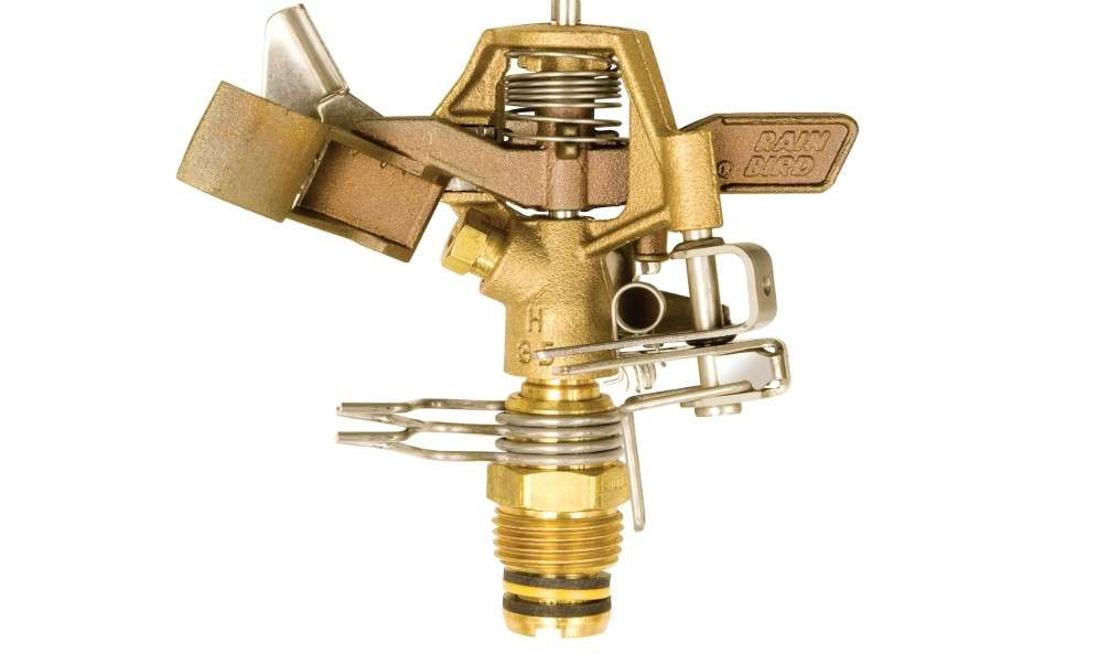 Rain Bird 25PJDAC Brass Impact Sprinkler, Adjustable 20° - 360° Pattern, 20' - 41' Spray Distance