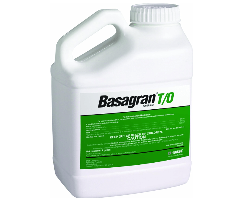 BASF Basagran Turf Herbicide for Broadleaf Weeds & Sedges - Bentazon Selective Post-Emergence Weed Control - 1 Gallon
