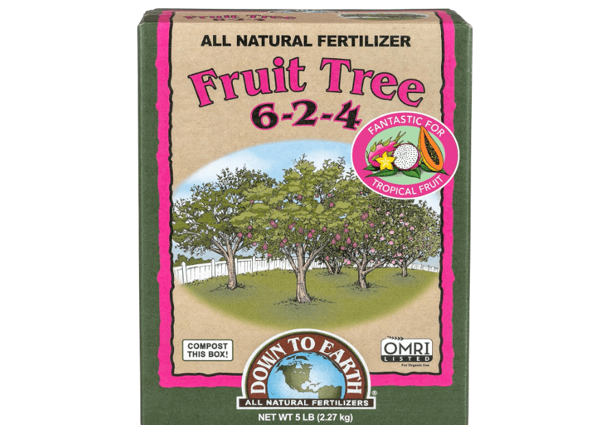Down To Earth All Natural Fertilizers Organic Fruit Tree - Plant Food for Apples, Pears, Plums and Tropical Fruit Trees 6-2-4, 5 lb