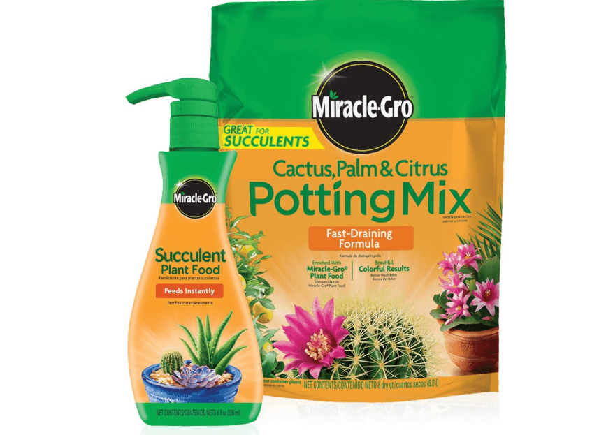 
Miracle-Gro Cactus, Palm & Citrus Potting Mix and Succulent Plant Food - Bundle of Potting Soil (8 qt.) and Liquid Plant Food (8 oz.) for Growing and..