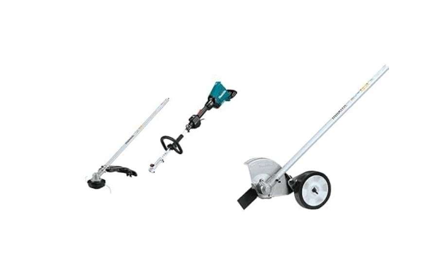 Makita XUX01ZM5 36V (18V X2) LXT® Brushless Couple Shaft Power Head with String Trimmer Attachment & Makita EE400MP Edger Couple Shaft Attachment
