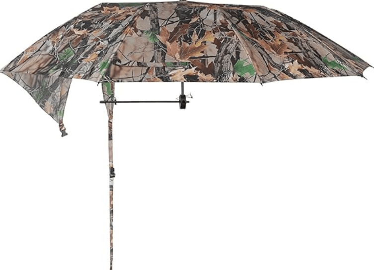 Kalkal Tree Stand Umbrella, 58" Wide Camo Hunting Umbrella for Tree Stand, Weather-Resistant Treestand Roof Quick Set, Portable Hunting Accessories