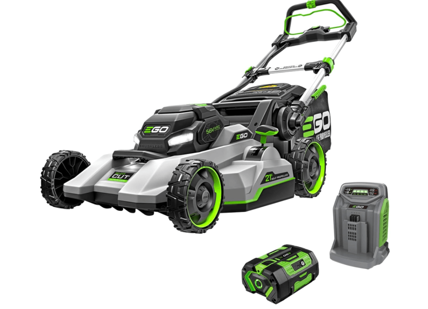
EGO POWER+ Electric Lawn Mower, Self-Propelled Cordless with Select Cut and Touch Drive, Includes 56V 7.5Ah Battery and Rapid Charger – LM2135SP