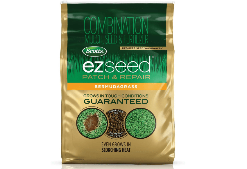 Scotts EZ Seed Patch & Repair Bermudagrass Combination Mulch, Bermudagrass Seed and Fertilizer for Bare Spots and Repair, Grows in Scorching Heat, 20 lb