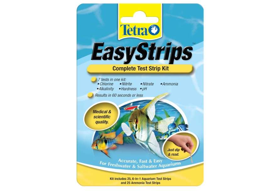 Tetra EasyStrips, Complete Aquarium Test Strips, Water Testing, 25 Count