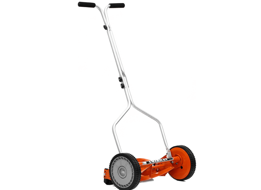 
American Lawn Mower Company 1204-14 14-Inch 4-Blade Push Reel Lawn Mower, Red