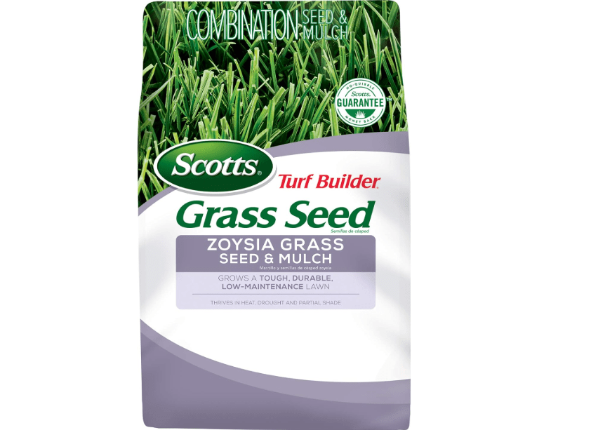 Scotts Turf Builder Zoysia Grass Seed & Mulch, Grows a Tough, Low-Maintenance Lawn, 5 lbs