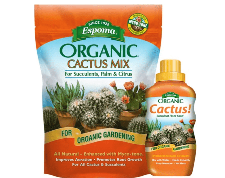 
Espoma Organic Cactus Soil Mix 8qt Bag and Cactus! Liquid Plant Food Concentrate 8oz Bottle. Use for Cactus & Succulents - for Organic Gardening -