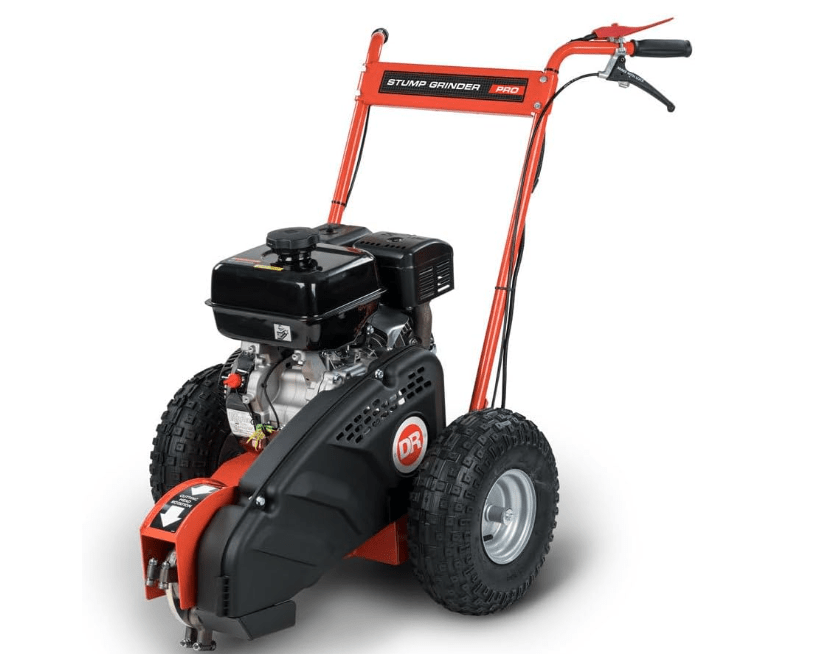 DR Stump Grinder PRO - Fast and Easy Stump Removal - Gas Powered OHV 9 HP Engine - Includes 8, 3 Sided Tungsten Carbide Tipped Grinding Teeth - Up to 3 Foot.