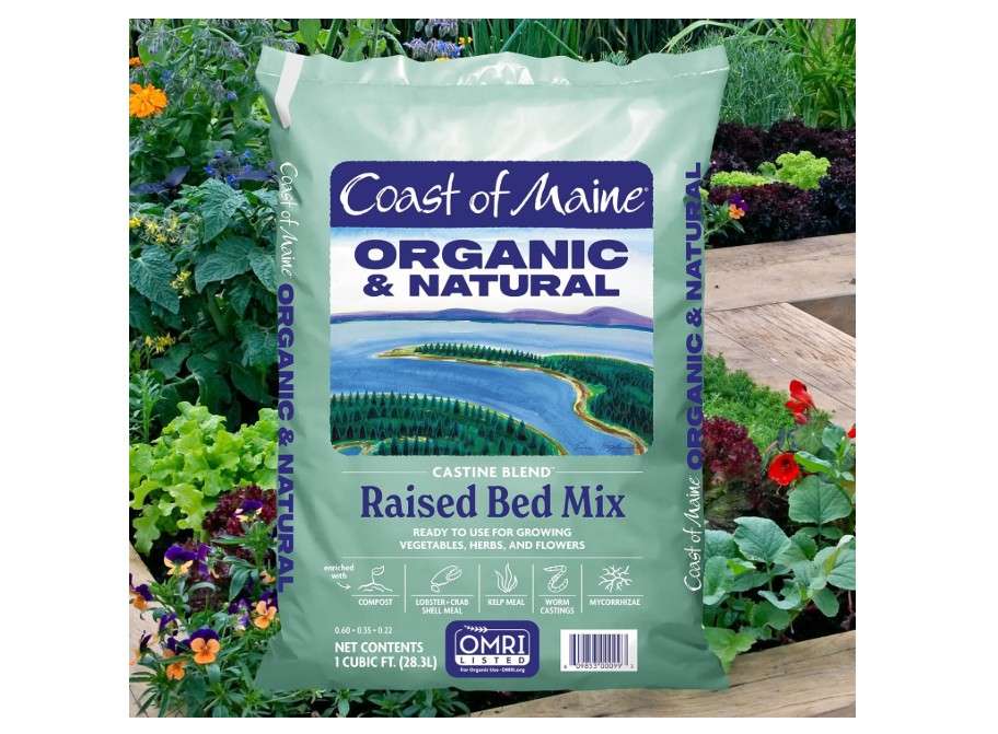 Coast of Maine Castine Blend Organic and Natural Raised Bed Mix, 1 cu ft (Pack of 10), RTU for Growing Vegetables, Herbs and Flowers

