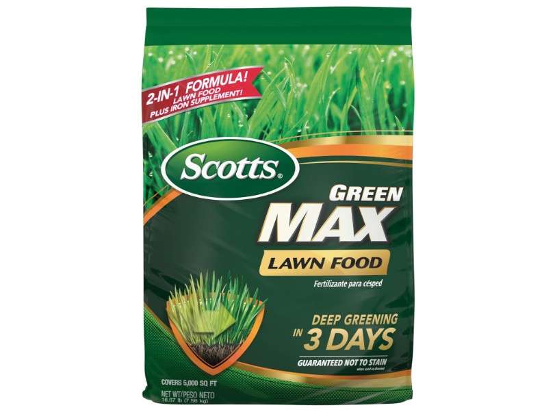 Scotts Green Max Lawn Food, Lawn Fertilizer Plus Iron Supplement for Greener Grass in 3 Days, 5,000 sq. ft., 16.67 lbs.
