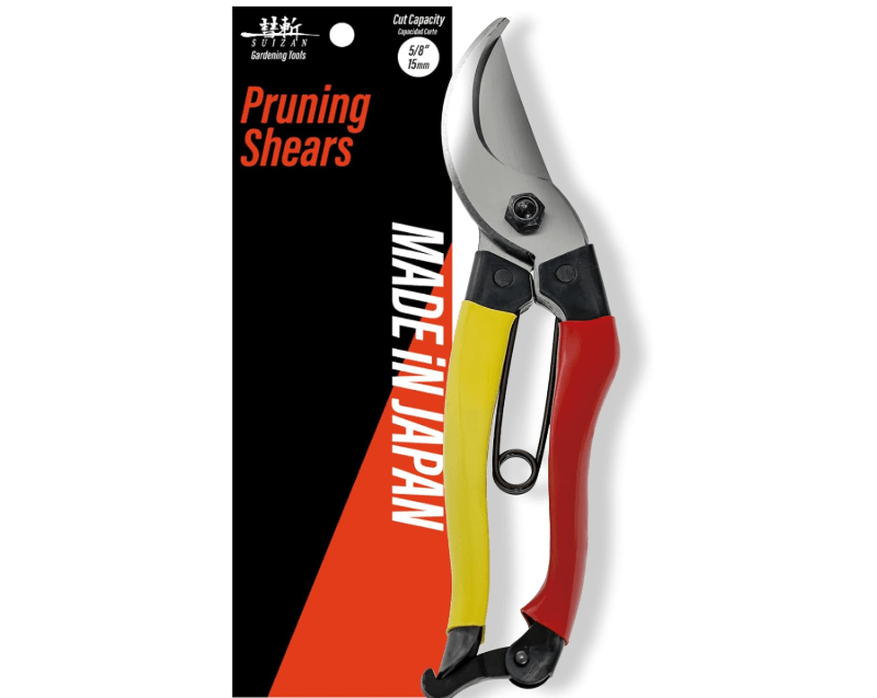 SUIZAN Bypass Pruning Shears 8” - Professional Japanese Hand Pruners Garden Scissors Gardening Tools