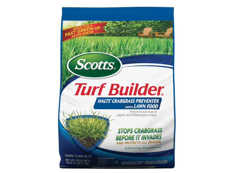Scotts Turf Builder Halts Crabgrass Preventer with Lawn Food, Pre-Emergent Weed Killer, Fertilizer, 15,000 sq. ft., 40.05 lb.