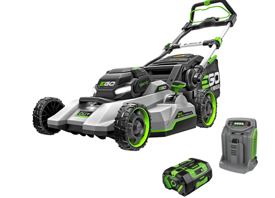 EGO POWER+ Electric Lawn Mower, Self-Propelled Cordless with Select Cut and Touch Drive, Includes 56V 7.5Ah Battery and Rapid Charger – LM2135SP