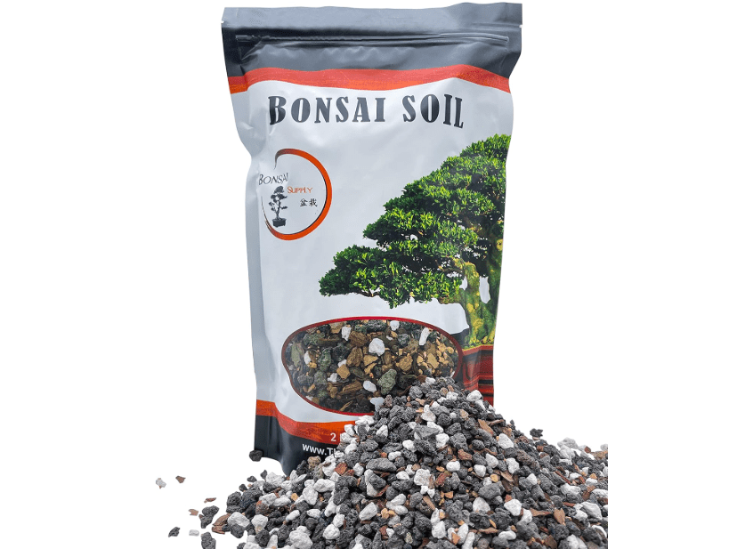 Bonsai Soil All Purpose Mix | Fast Draining Pre Blend (2 Quart Bag) Plant | Pumice, Lava, Calcined Clay and Pine Bark ● Potting Pre Mixed Bonsai Plant Soi
