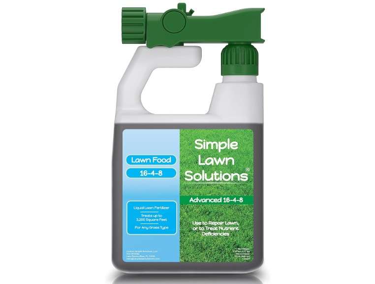 Advanced 16-4-8 Balanced NPK - Lawn Food Quality Liquid Fertilizer - Spring & Summer Concentrated Spray - Any Grass Type - Simple Lawn Solutions (32 Ounce)
