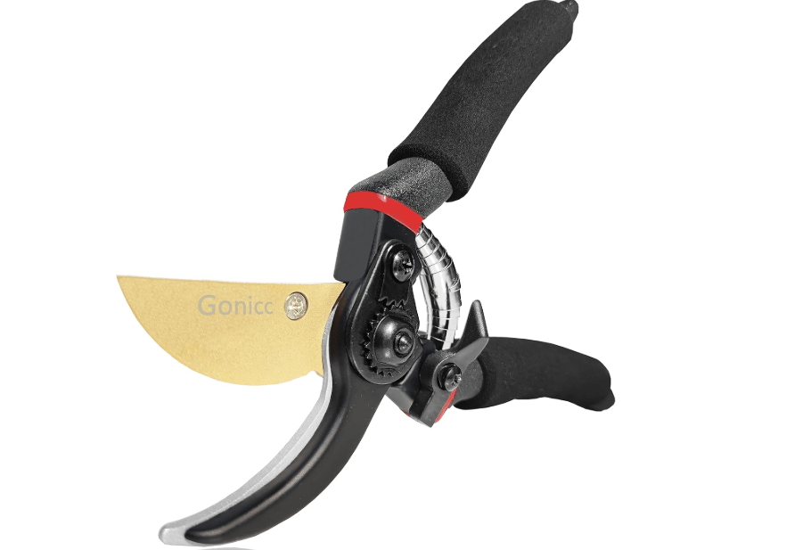 
gonicc 8" Professional Premium Titanium Bypass Pruning Shears (GPPS-1003), Hand Pruners, Garden Clippers.
