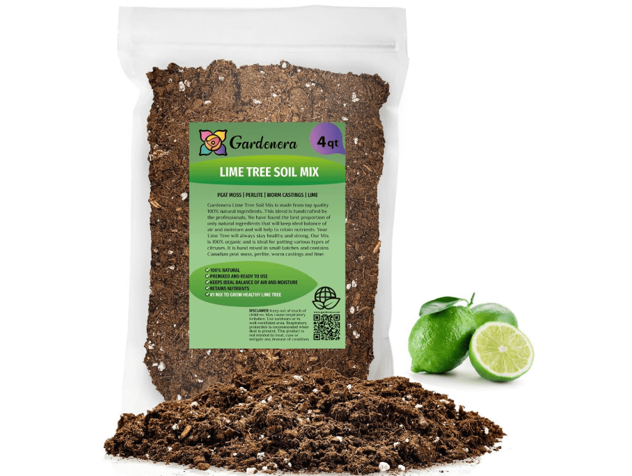  Gardenera's Premium Lime Soil Mix - Ideal for Potting, Planting, and Repotting Your Citrus Trees