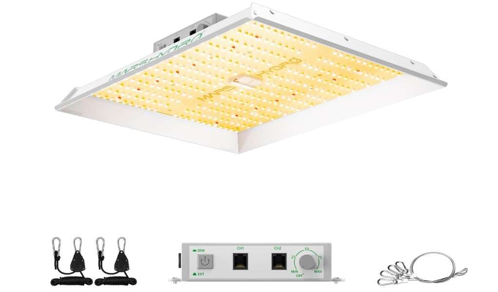 MARS HYDRO TS1000 150W LED Grow Light for Indoor Plants, with Patented Reflector, 5 Levels Dimmable Lights Daisy Chain Full Spectrum Growing Lamps for... 