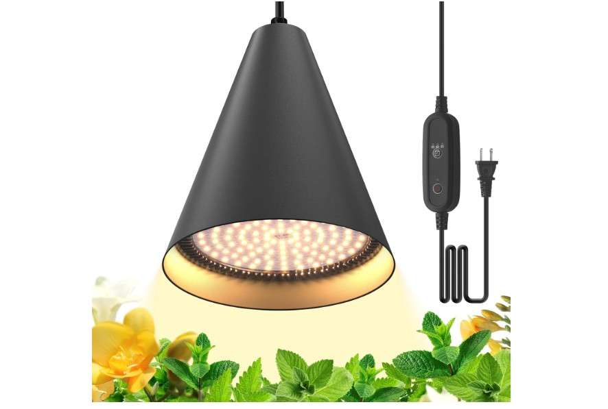 Bstrip Hanging Grow Lights, Full Spectrum Hanging Plant Lights for Indoor Plants, 25W Black Grow Light Bulbs with 16.4FT Power Cord, 3000K Grow Light for... 