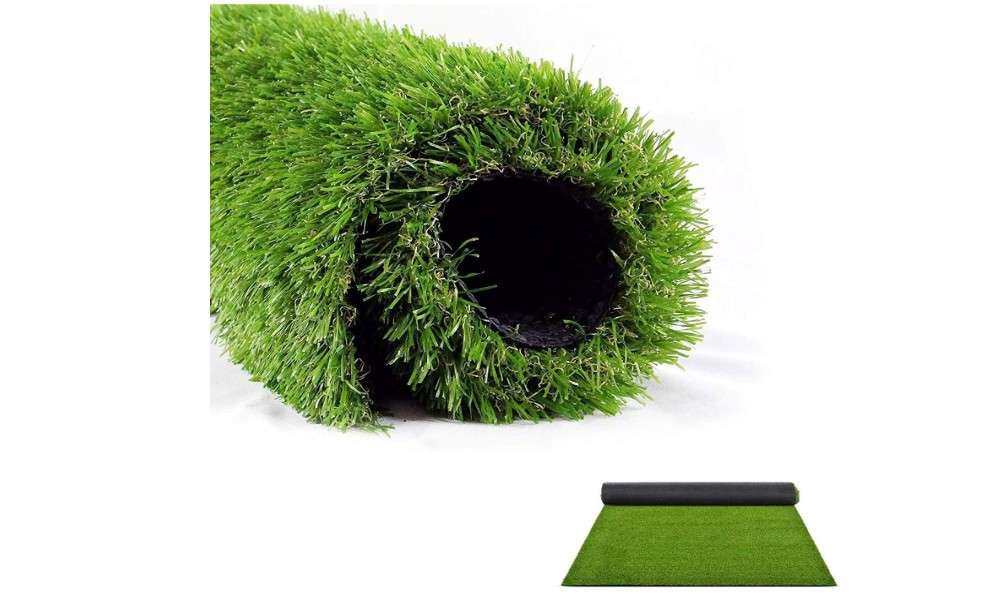 LITA 7ft x 13ft Realistic Deluxe Artificial Grass Synthetic Thick Lawn Turf Carpet Perfect for Indoor/Outdoor Landscape, 7'X13', Green
