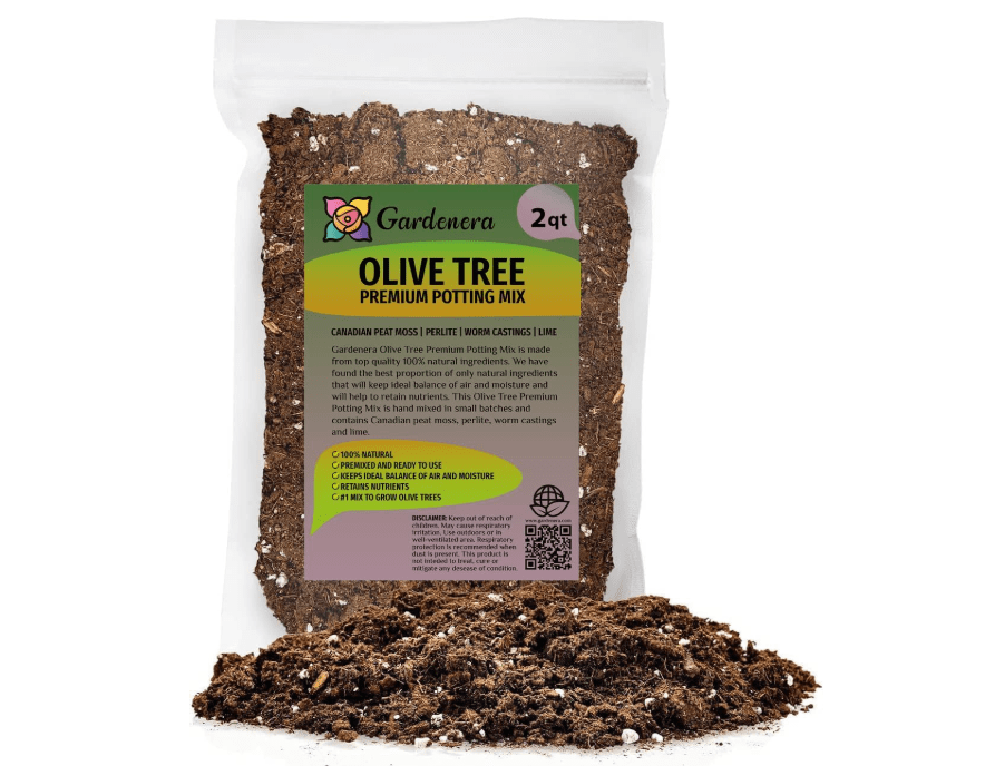 Gardenera Olive Tree Premium Potting Mix - Optimal Air, Moisture, and Nutrient Balance for Healthy Trees