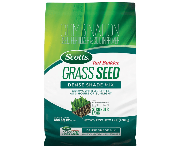 
Scotts Turf Builder Grass Seed Dense Shade Mix with Fertilizer and Soil Improver, Grows With Little Sunlight, 2.4 lbs.