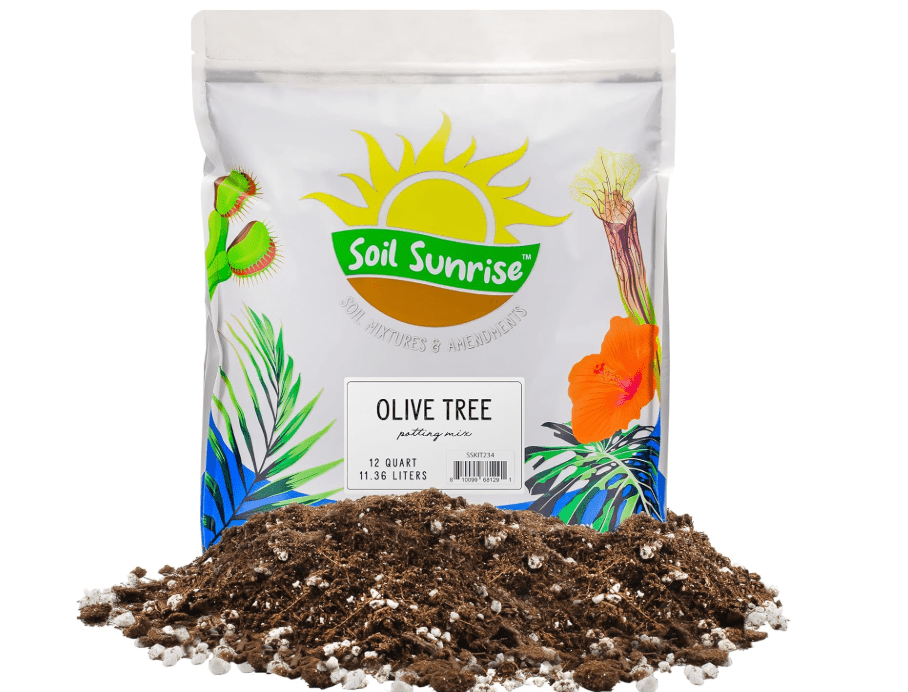 Soil Sunrise Olive Tree Potting Soil Mix (12 Quarts) for Planting, Repotting, and Growing Olive Bushes/Plants