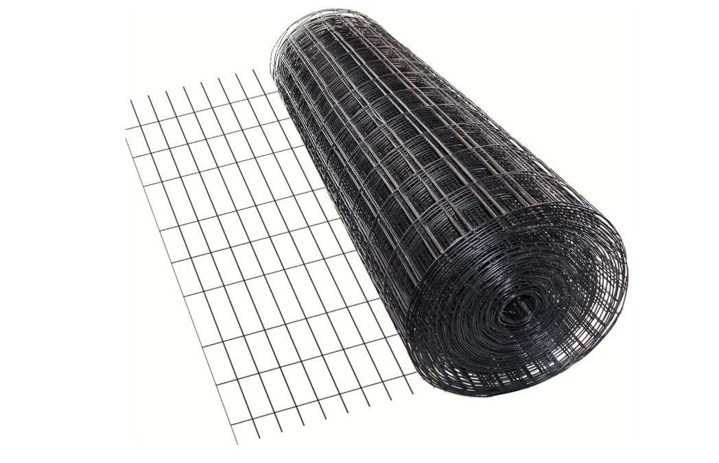 Deerbusters 6' x 100' Welded Wire 14 Gauge PVC Coated Black 2" x 4" Mesh
