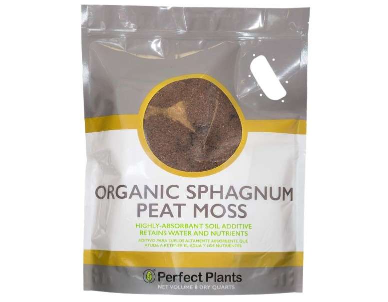 Organic Sphagnum Peat Moss by Perfect Plants - Absorbs Essential Nutrients When Added to Soil and Enriches Plant Roots - Indoor and Outdoor Use (8qts.)
