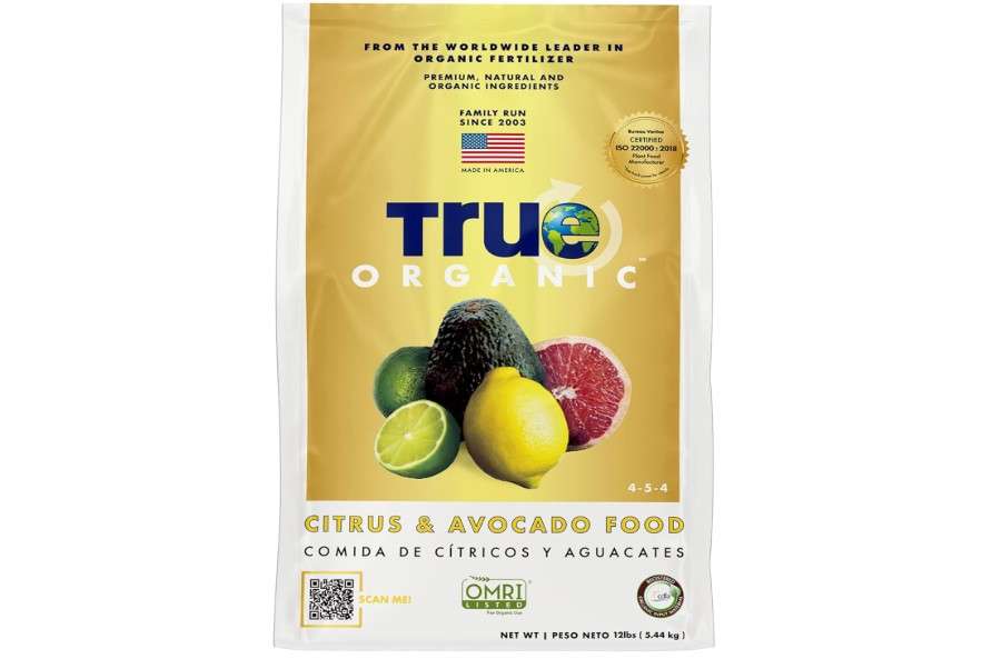 True Organic Citrus & Avocado Food – Organic Fertilizer for Lush Foliage and Abundant Fruit – 12lb Bag Covers 210 Sq. Ft.