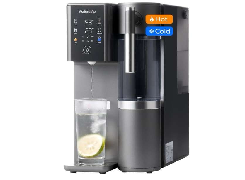 Waterdrop WD-A2 Countertop Reverse Osmosis System, Hot and Cold RO System, Portable Pure Water Tank, Bottleless Water Cooler, 6 Temperature Settings, Hot...

