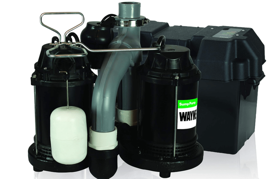  WAYNE - 1/2 HP Basement [Sump] [Pump] System with Integrated Vertical Float Switch and 12 Volt [Battery] Back Up Capability, [Battery] Not Included 
