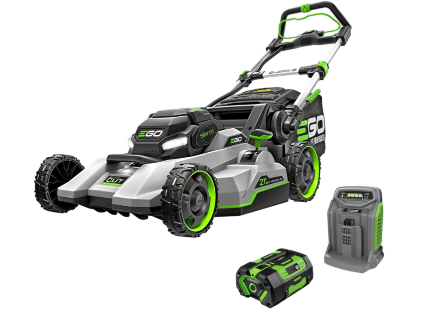 EGO POWER+ Electric Lawn Mower, Self-Propelled Cordless with Select Cut and Touch Drive, Includes 56V 7.5Ah Battery and Rapid Charger – LM2135SP
