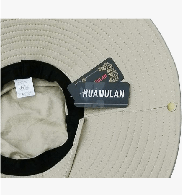 HUAMULAN 6" Super Wide Brim Sun Hats, Men and Women Bucket Hat for Fishing Hiking Garden Lawn Work Safari Camping Outdoor