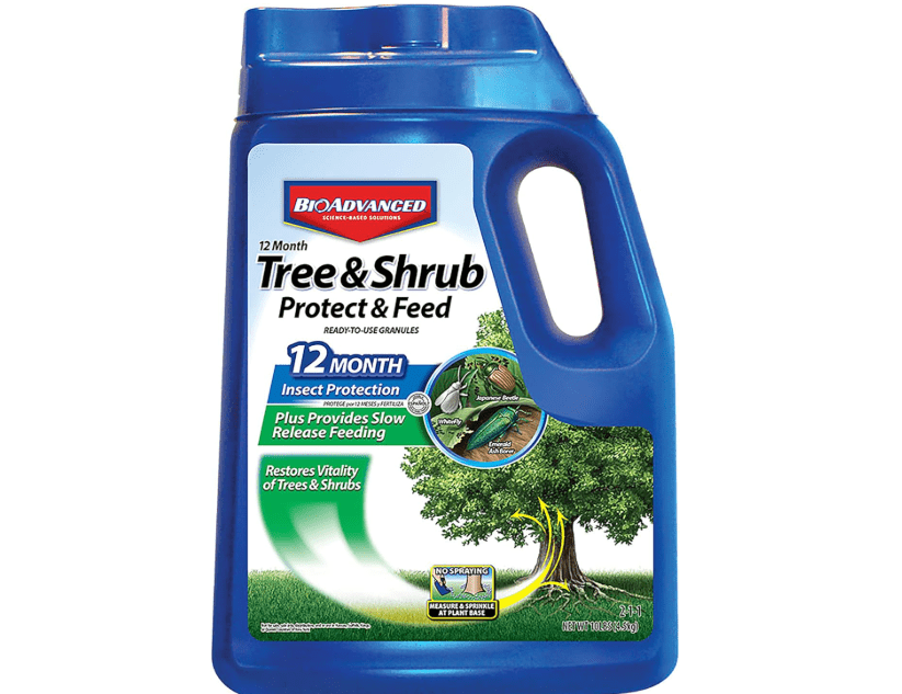 BioAdvanced 12 Month Tree and Shrub Protect and Feed, Granules, 10 lb, Insect Killer and Fertilizer & Plant Food