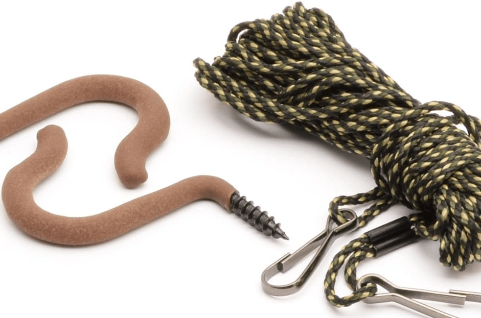 HME Hoist Rope with Hooks (25 FT) - Reliable Sturdy Adjustable Easy-to-Install Combo Pack for Lifting Hunting Gear