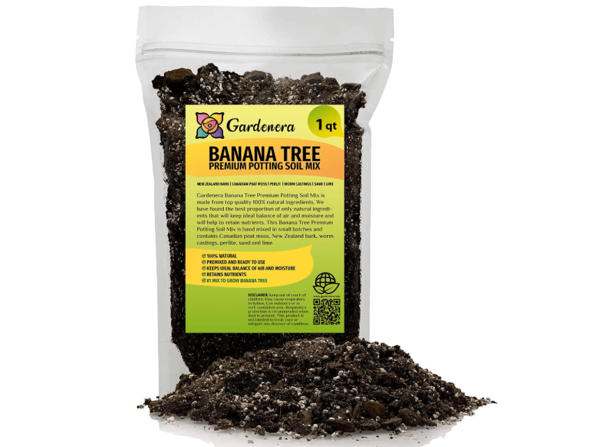Gardenera Premium Banana Tree Potting Mix - Expertly Formulated Blend for Optimal Growth and Fruit Production - Ideal for All Varieties of Banana Trees