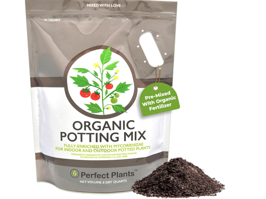 
Organic Potting Mix by Perfect Plants for All Plant Types - 8qts for Indoor and Outdoor Use, Great for Veggies, Spices, and Holistic Herbs