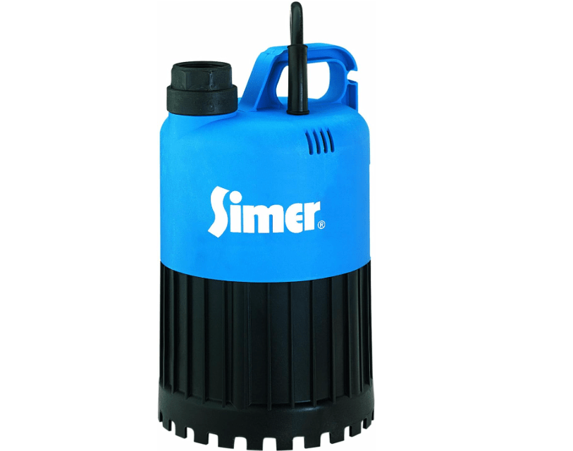 Simer 2385 1/2 HP Submersible Utility Pump, Removes Unwanted Water From Flat Rooftops, Window Wells, Or Any Shallow De