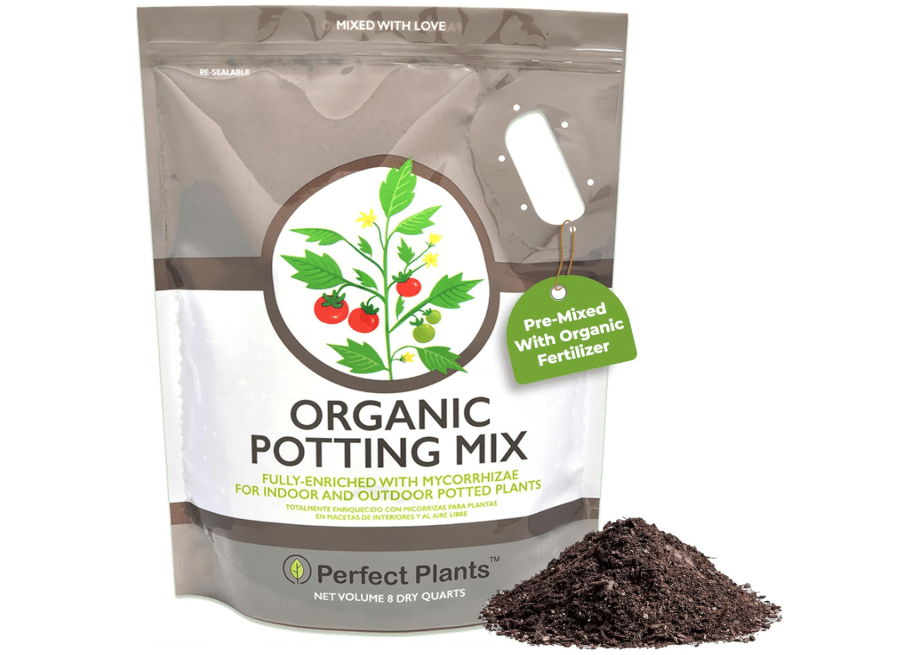
Organic Potting Mix by Perfect Plants for All Plant Types - 8qts for Indoor and Outdoor Use, Great for Veggies, Spices, and Holistic Herb