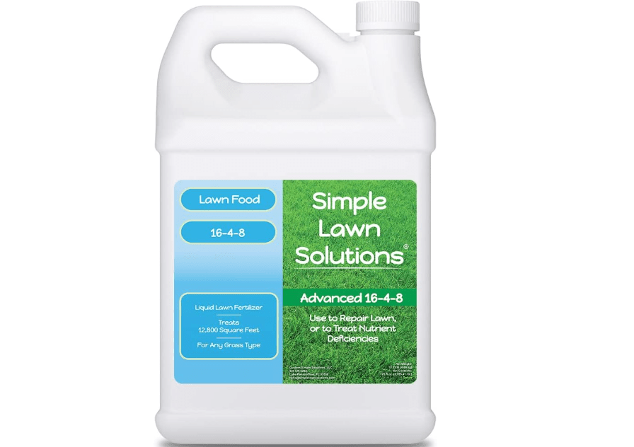 Advanced 16-4-8 Lawn Fertilizer - Liquid Lawn Food Spring & Summer Concentrated Spray - Any Grass Type- Fish and Seaweed Kelp- Balanced NPK