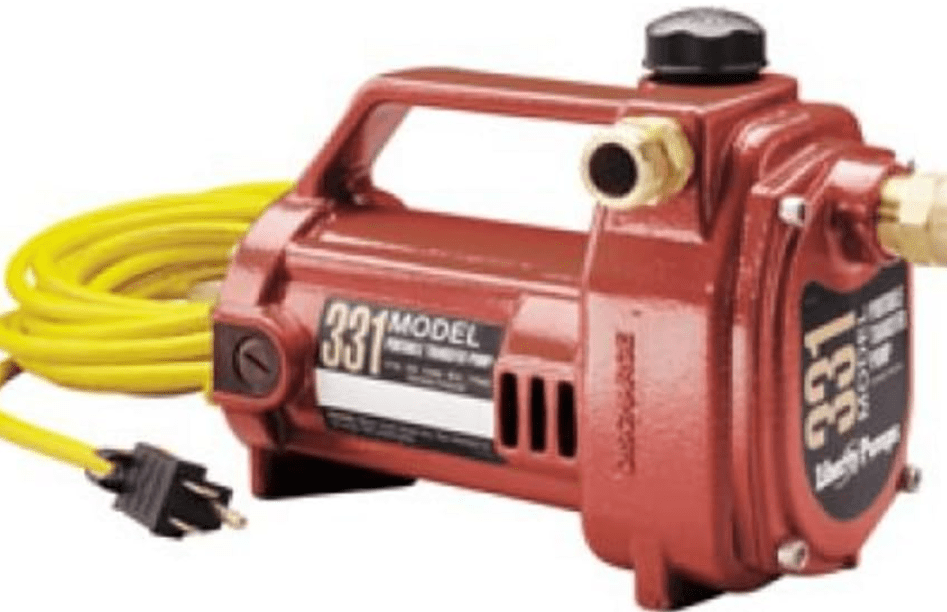 Liberty Pumps 331 Portable Transfer Pump, on